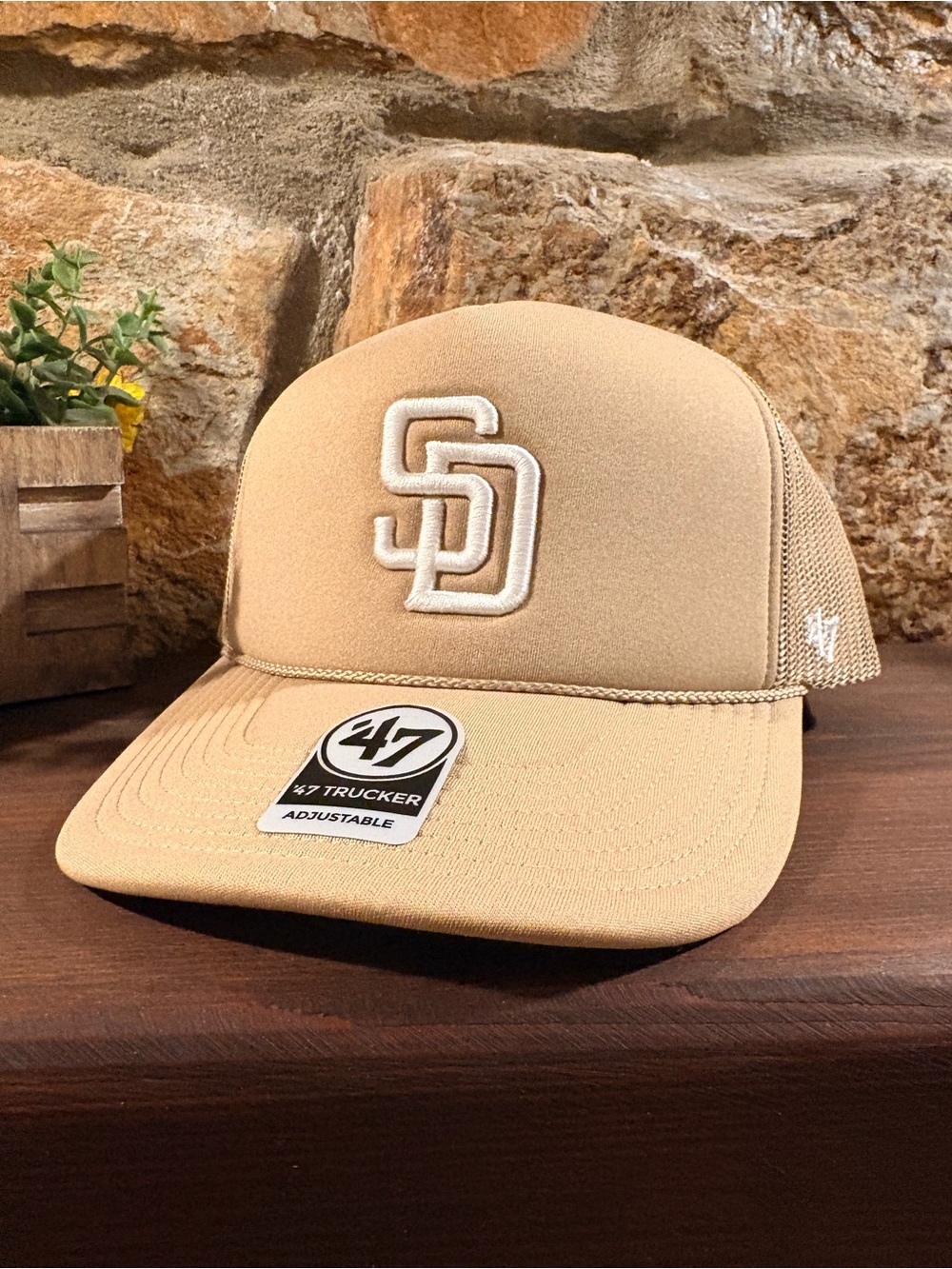 47 San Diego Padres khaki trucker cap #baseball #padres